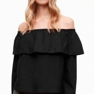 Aritzia Wilfred Off Shoulder Top, Morel Blouse, XXS XS